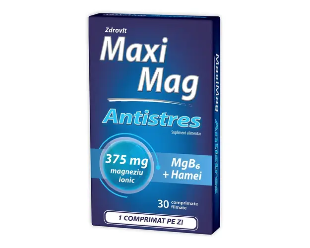 MaxiMag Antistres 375 mg, 30 comprimate, Zdrovit