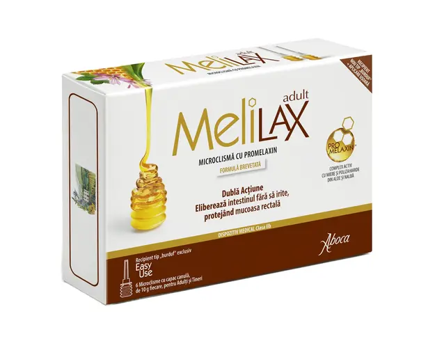MeliLax microclisme adulti cu propolis, 6 bucati, Aboca