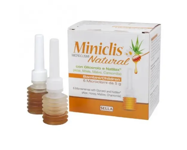 Miniclis natural microclisme copii, 6 bucati*5g, Sella Farmaceutici
