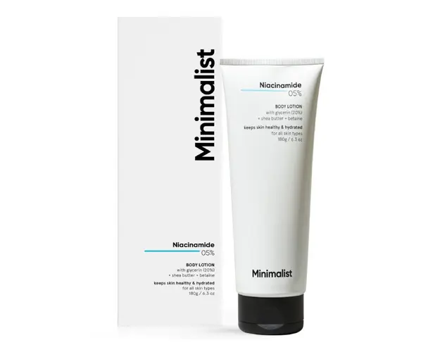Lotiune de corp cu 5% Niamicide, 180g, Minimalist 