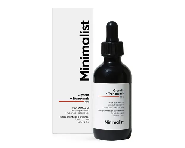 Ser exfoliant pentru corp 11% Glicolic si Tranexamic, 60ml, Minimalist 