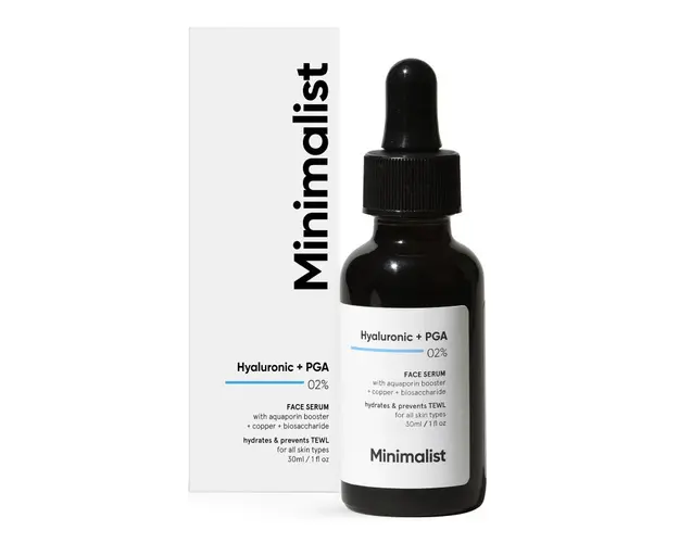 Ser hidratant 02% acid hialuronic si poliglutamatic, 30ml, Minimalist 