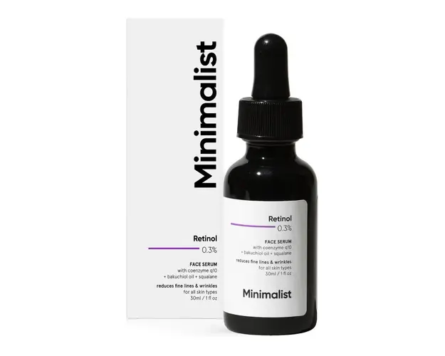 Ser pentru riduri fine cu retinol pur 0.3%, 30ml, Minimalist 