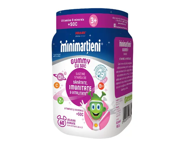 Minimartieni jeleuri cu soc, +3 ani, 60 jeleuri, Walmark Stada 