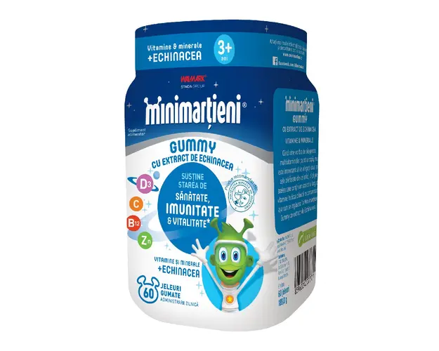 Minimartieni jeleuri cu Echinacea, +3 ani, 60 jeleuri, Walmark Stada 