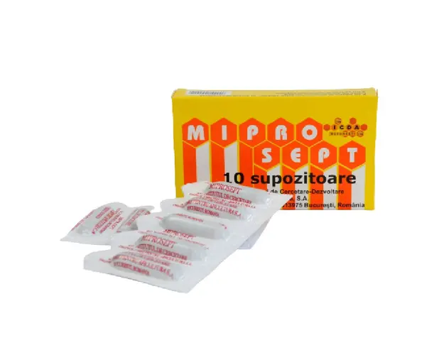 Supozitoare Miprosept, 10 bucati, Institutul Apicol