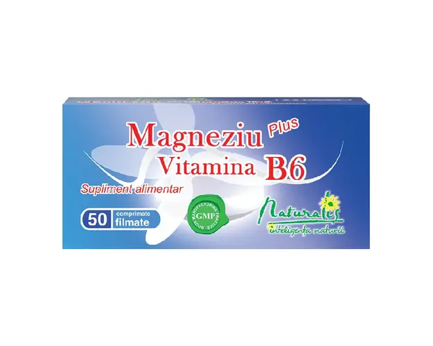 Naturalis Magneziu + Vitamina B6, 50 comprimate 