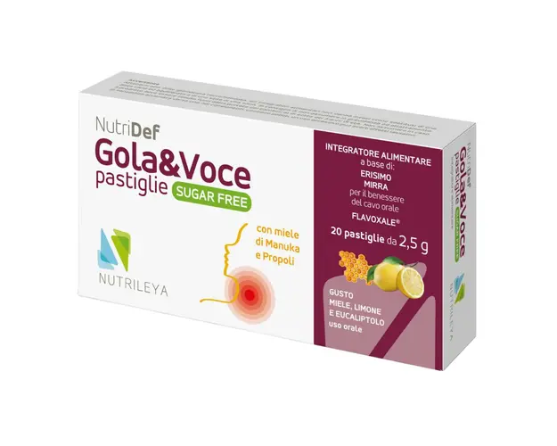 Gola&Voce lamaie si miere de Manuka fara zahar NutriDef, 20 dropsuri, Nutrileya