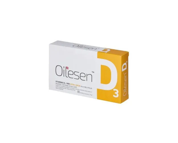 Oilesen Vitamina D3 1000, 80 capsule, Valentis