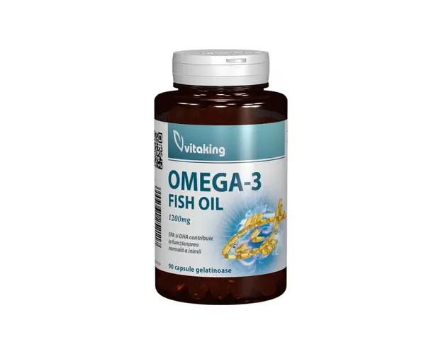 Omega 3 ulei de peste 1200 mg, 90 capsule, Vitaking