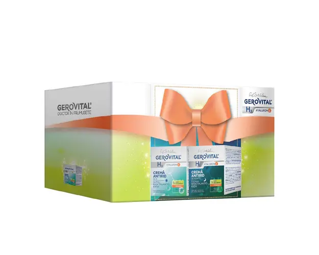 Pachet H3 Hyaluron C Crema de zi si Crema de noapte, Gerovital 