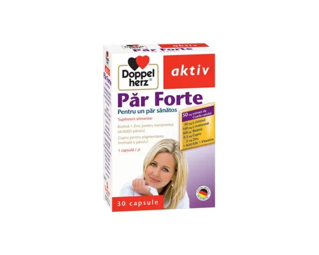 Capsule cu vitamine pentru par, Par Forte, 30 capsule, Doppelherz