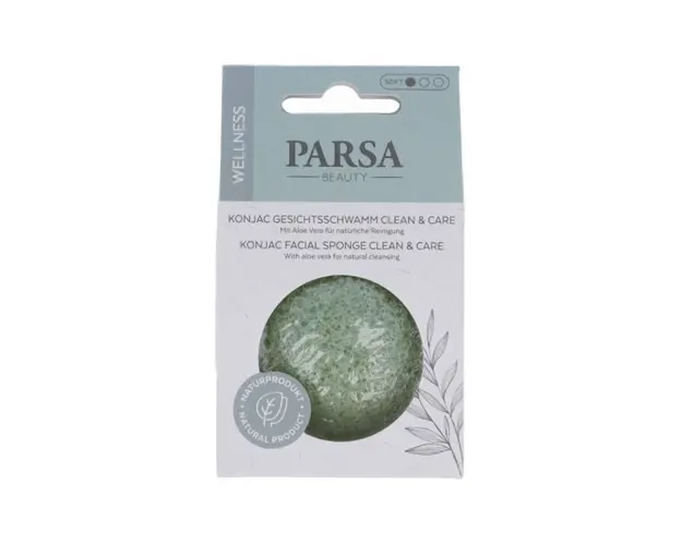 Burete fata Konjac curatare si exfoliere, verde, 1 bucata, Parsa