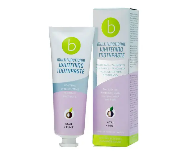 Pasta de dinti pentru albire, multifunctionala, Acai + Menta, 75ml, Beconfident