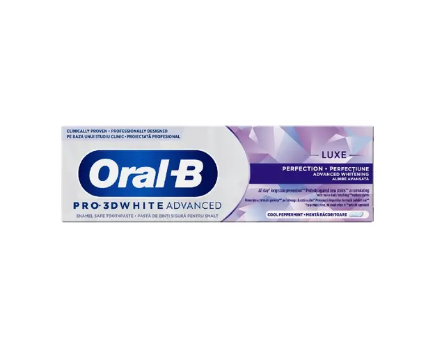 Pasta de dinti pentru albire Pro 3D White Advandced Luxe Perfection, 75 ml, Oral-B