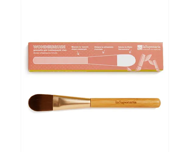 Pensula din bambus Wonder Brush pt aplicarea tratamentelor faciale, 1 bucata, La Saponaria