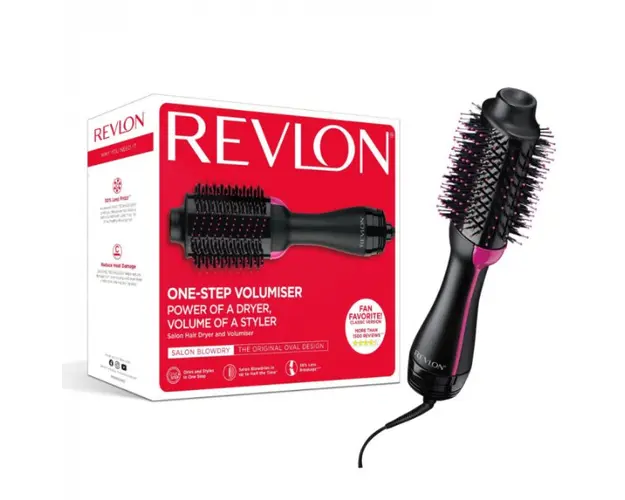 Perie electrica fixa One-Step Hair Dryer & Volumizer, Black, REVLON 