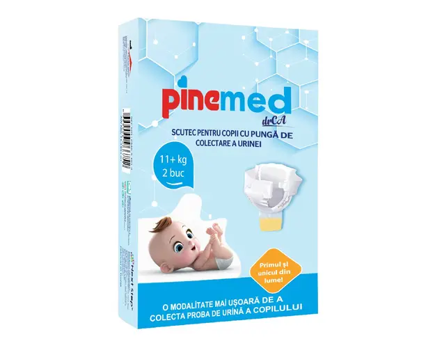 Scutec pentru copii cu punga pentru colectarea urinei, +11 kg, 2 bucati, PineMed