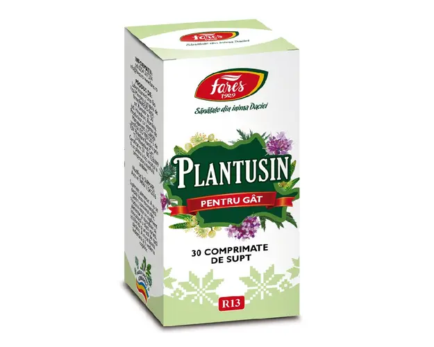 Plantusin pentru gat , 30 comprimate de supt, Fares