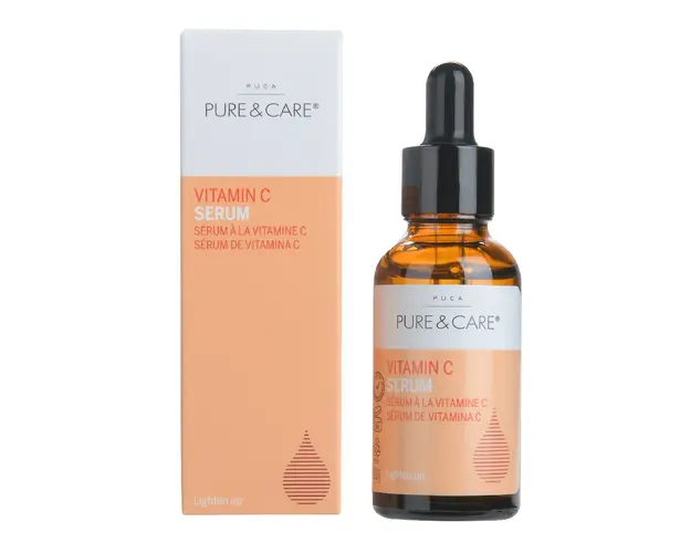 Ser cu 10% vitamina C, pantenol, extract de matase si acid hialuronic, 30 ml, Puca 