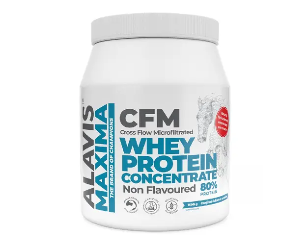 Pudra proteica CFM Whey Protein Concentrate 80%, 1500 g, Alavis Maxima