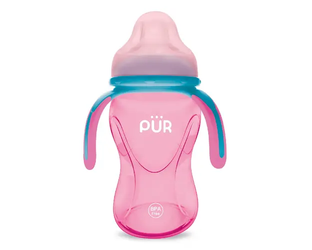 Cana cu prindere multipla, +6luni, roz, 250ml, PUR 
