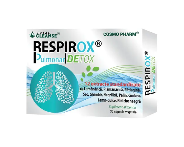 Respirox Pulmonar Detox Total Cleanse, 30 capsule, Cosmopharm