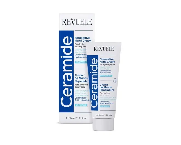Crema reparatoare maini Ceramide, 80ml, Revuele 