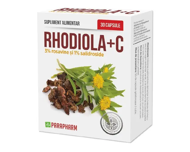 Rhodiola+C, 30 capsule, Parapharm