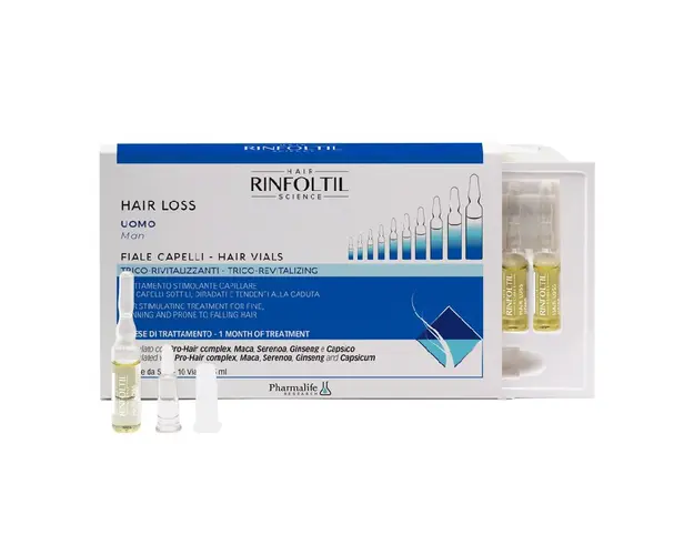 Fiole impotriva caderii parului pentru barbati, 10*5 ml, Rinfoltil 