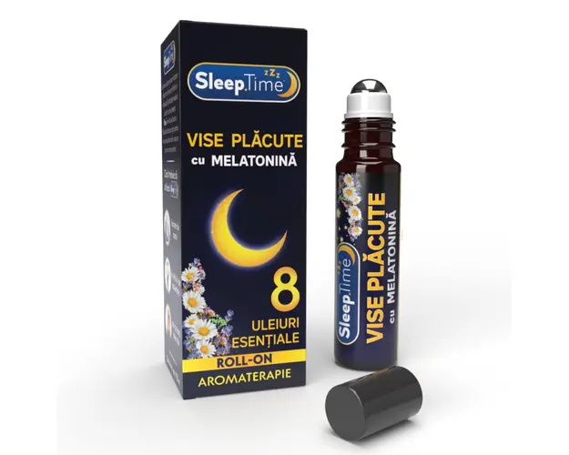 Roll-on aromaterapie SleepTime Vise Placute cu melatonina, 10 ml, Justin Pharma