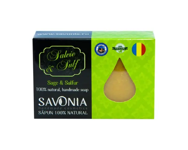 Sapun Natural Salvie si Sulf, 90g, Savonia