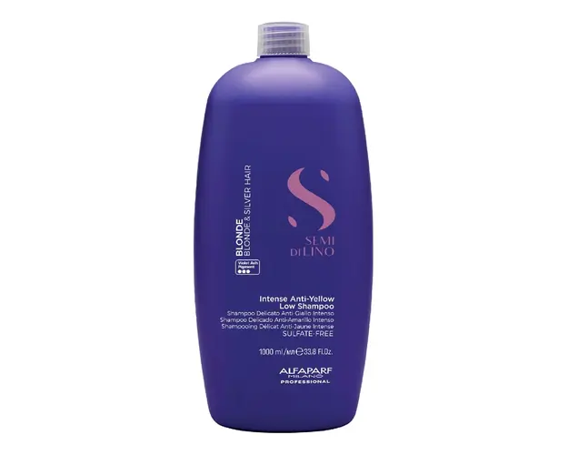 Sampon pentru neutralizarea tonurilor de galben Semi di Lino Blonde Anti-Yello, 1000ml, Alfaparf 