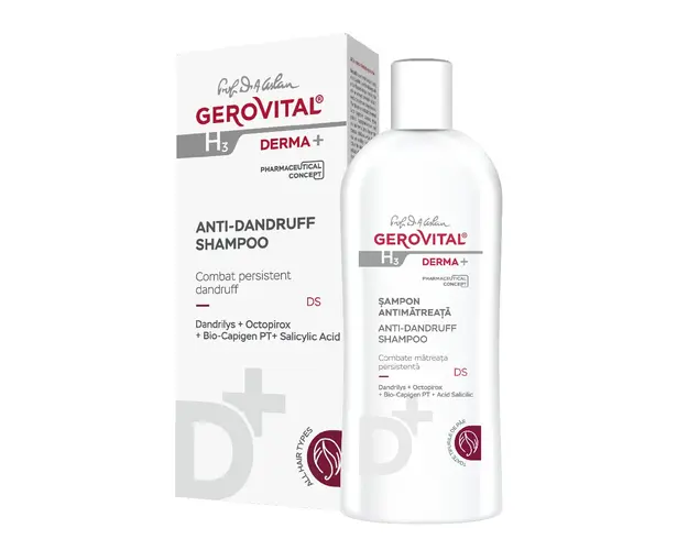 Sampon antimatreata H3 Derma+, 200 ml, Gerovital