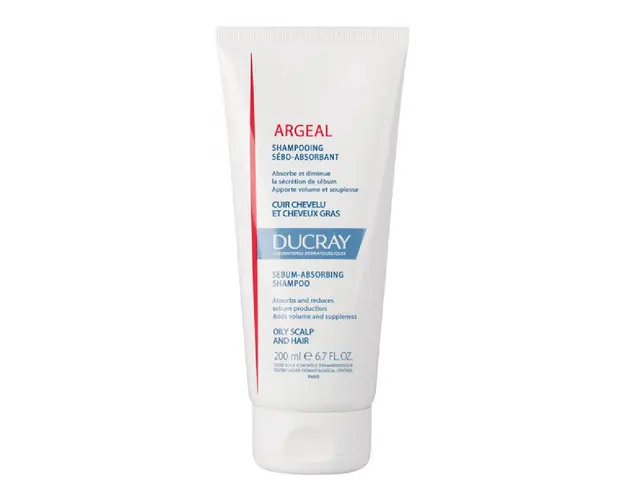 Sampon crema sebo-absorbant pentru par gras Argeal, 200 ml,, Ducray