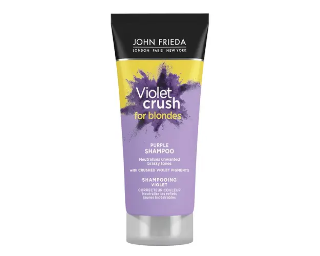 Sampon cu pigmenti violet pentru par blond Violet Crush, 75 ml, John Frieda