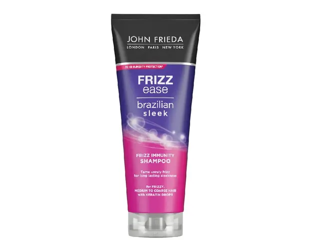 Sampon pentru netezirea firelor rebele Frizz Ease Brazilian Sleek, 250 ml, John Frieda