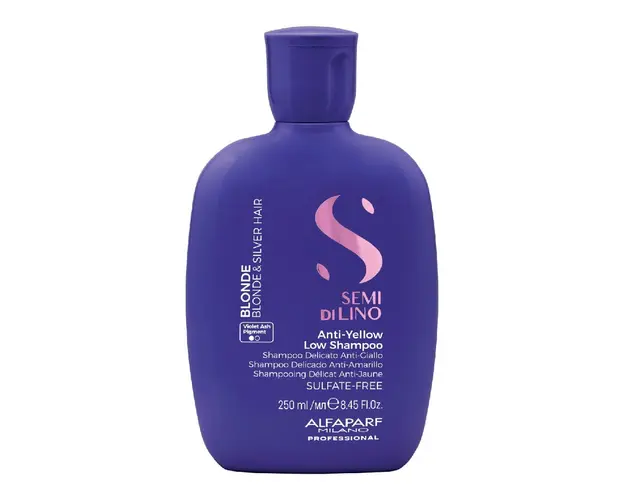 Sampon pentru neutralizarea tonurilor de galben Semi di Lino Blonde Anti-Yello, 250ml, Alfaparf 