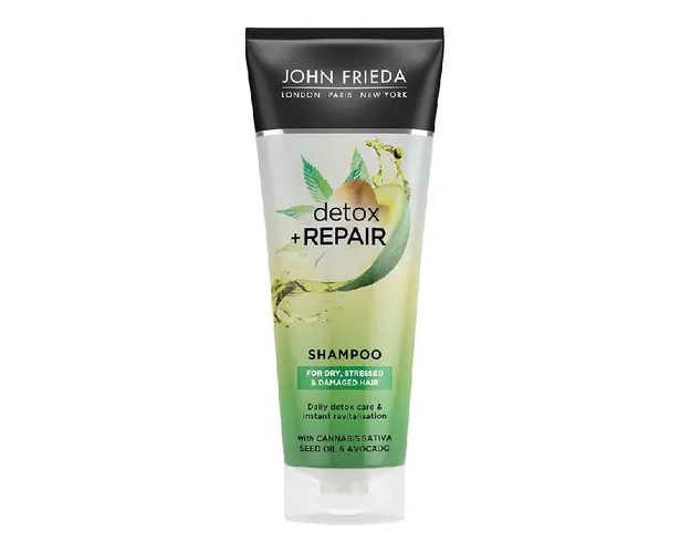 Sampon reparator pentru par deteriorat Detox+Repair, 250 ml, John Frieda