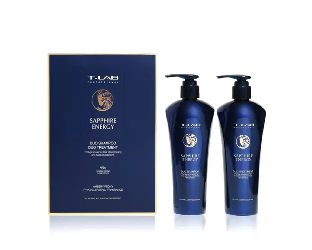 Set Sapphire Energy Duo Sampon si Masca, 600 ml, T-LAB