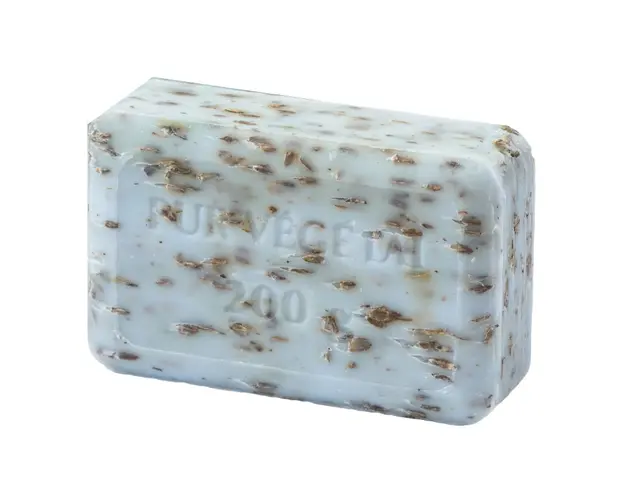 Sapun exfoliant cu flori de lavanda si ulei de migdale, 200g, Apidava