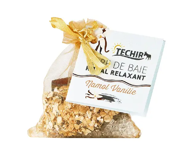 Sare de baie relaxanta cu vanilie si namol, 63 g, Techir