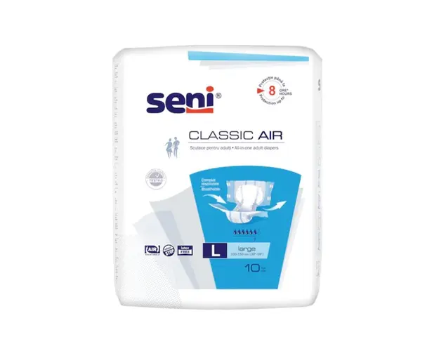 Scutece cu sistem inchis, Seni Classic Air x10 buc, L