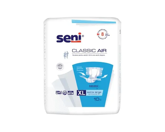 Scutece cu sistem inchis, Seni Classic Air x10 buc, XL