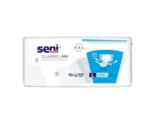 Scutece cu sistem inchis, Seni Classic Air x30 buc, L