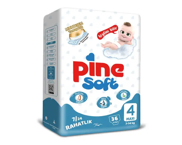 Scutece maxi Soft, 7-14 kg, 36 bucati, PINE 