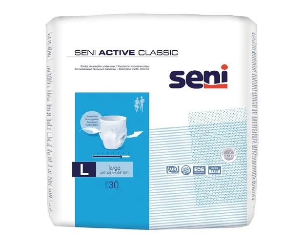 Chilot elastic absorbant Active Classic, Large, 30 bucati, Seni