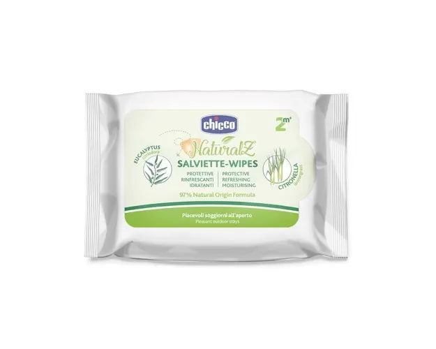 Servetele Revigorante si de Protectie Chicco Naturalz, 20 buc, 2 luni+