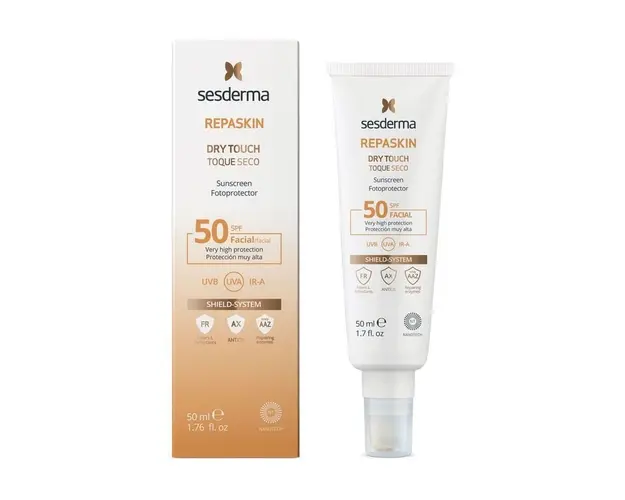 Crema pentru protectie solara cu SPF 50 Repaskin Dry Touch, 50 ml, Sesderma