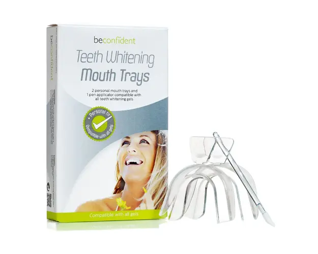 Set 2 gutiere pentru albirea dintilor si creion aplicare, Beconfident